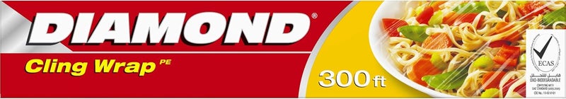 Diamond Cling Wrap 300 ft - BPA Free, Microwave Safe, Food Storage - Image 1